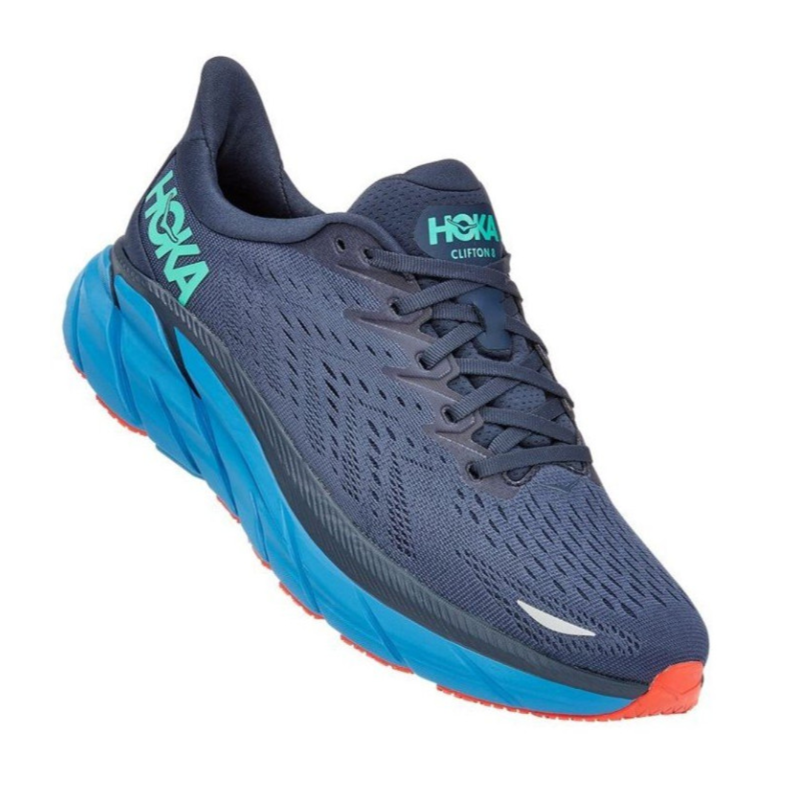 Hoka Men's Clifton 8 in Outer Space / Vallarta Blue